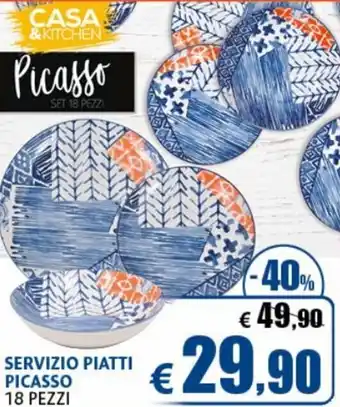 Casa & Co Casa & Kitchen Picasso Servizio Piatti 18 pezzi offerta