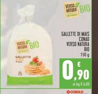 Conad Conad - Gallette Di Mais Biologiche Verso Natura 150 G(ml) offerta