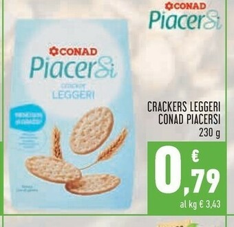 Conad Conad - Crackers Leggeri Piacersi 230 G(ml) offerta