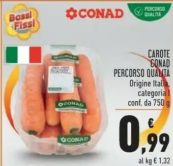 Conad Conad Carote Percorso Qualita 750 G offerta