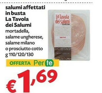 Pam La Tavola Dei Salumi Salumi Affettati In Busta offerta
