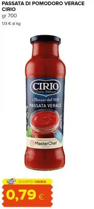 Tigre Cirio Passata di Pomodoro Verace gr 700 offerta
