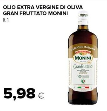 Tigre Olio Extra Vergine di Oliva Gran Fruttato Monini lt 1 offerta