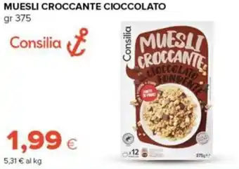 Tigre Consilia Muesli Croccante Cioccolato gr 375 offerta
