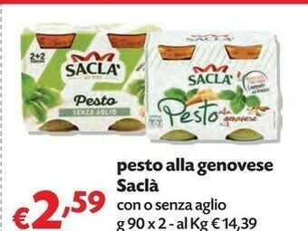 Pam Saclà Pesto offerta
