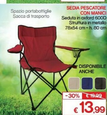 Satur Oxford Sedie pieghevoli offerta