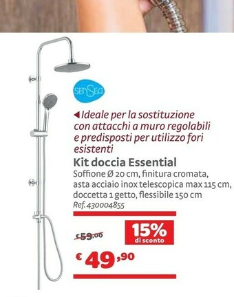Bricocenter Kit doccia essential offerta