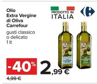 Carrefour Carrefour - Olio Extra Vergine Di Oliva 1000 G(ml) offerta