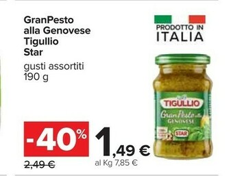 Carrefour Star GranPesto Alla Genovese Tigullio 190 G(ml) offerta