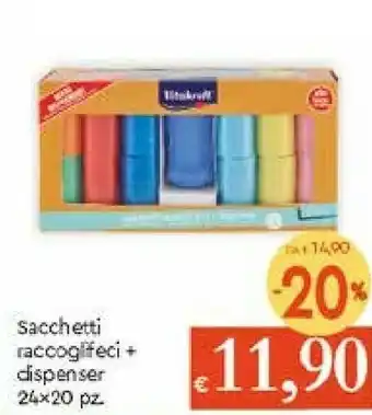 Galassia Vitakraft Sacchetti Raccoglifeci + Dispenser offerta