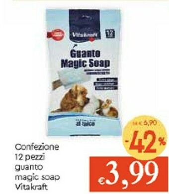 Vitakraft Confezione 12 Pezzi Guanto Magic Soap
