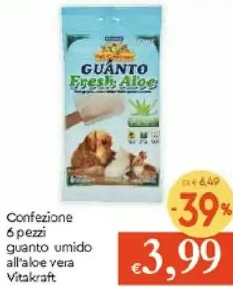 Galassia Vera Vitakraft Confezione 6 Pezzi Guanto Umido All'aloe offerta