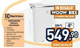 Unieuro Electrolux EXP26U558CW 61dB Bianco offerta