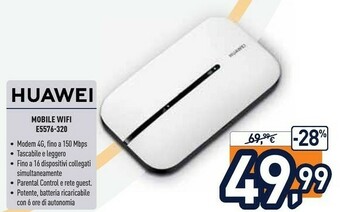 Unieuro Huawei Mobile Wifi Es576-320 offerta