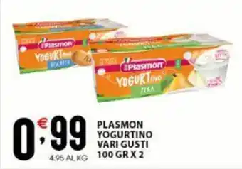 Sisa Plasmon Yogurtino vari gusti 100 gr x 2 offerta
