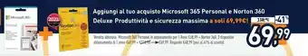 Unieuro Microsoft 365 Personal + Norton 360 offerta