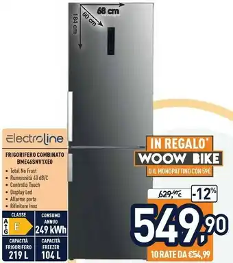 Unieuro Electroline Frigorifero BME46SNV1XE0 offerta