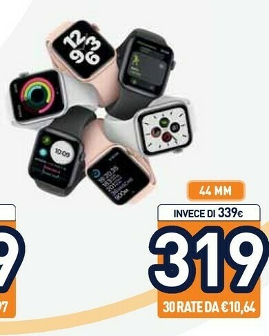 Apple Watch SE 44 Mm OLED Oro GPS (satellitare) offerta di Unieuro