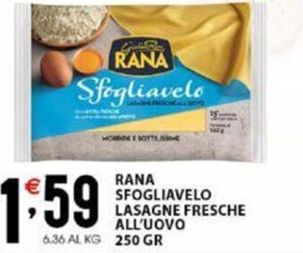 Sisa Rana Sfogliavelo Lasagne Fresche All'Uovo 250 gr offerta