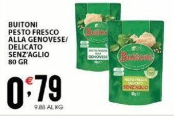 Sisa Buitoni Pesto Fresco Alla Genovese/Delicato Senz'Aglio 80 gr offerta