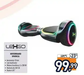 Unieuro Lexgo Hoverboard SPARK2A offerta