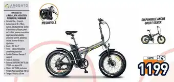 Unieuro Argento Bike Bicicletta A Pedalata Assistita Pieghevole Minimax offerta