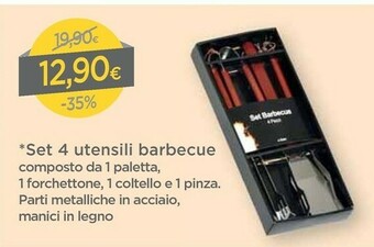 Set 4 Utensili Barbecue
