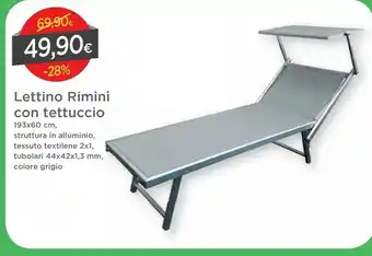 DPiù Lettino Rimini Con Tettuccio offerta