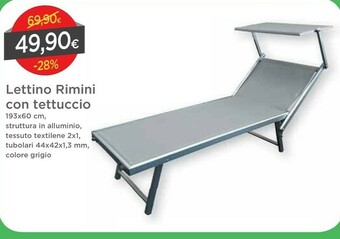 Lettino Rimni Con Tettuccio