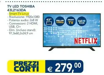 Esselunga Vestel 43L2163DB TV 109,2 Cm (43") Full HD Smart TV Wi-Fi Nero offerta
