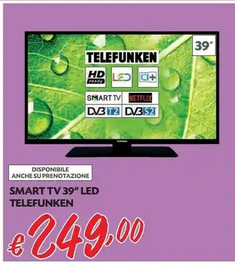 Pam Telefunken Smart TV 39'' Led offerta