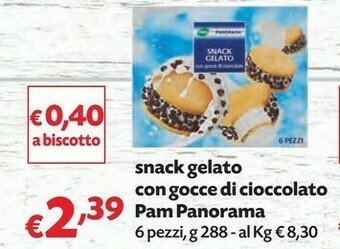 Pam Pam Panorama Snack Gelato Con Gocce Di Cioccolato offerta