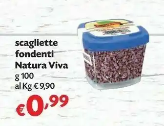 Pam Natura viva Scagliette Fondenti offerta