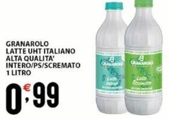 Sisa Granarolo Latte UHT Italiano Alta Qualita Intero/PS/Scremato 1 litro offerta