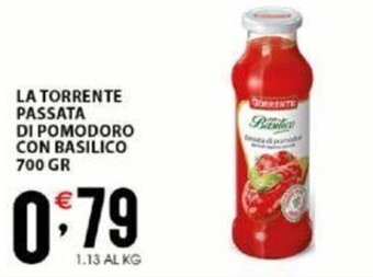 Sisa La Torrente Passata di Pomodoro con Basilico 700 gr offerta