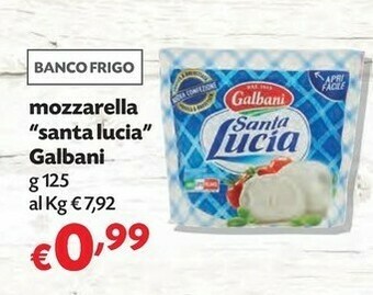Pam Galbani Mozzarella Santa Lucia 125 G(ml) offerta