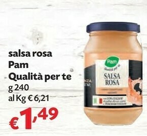 Pam Pam Qualità Per Te Salsa Rosa offerta