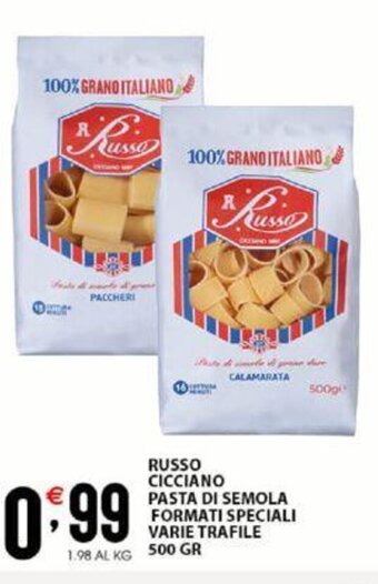 Sisa Russo Cicciano Pasta di Semola Formati Speciali varie trafile 500 gr offerta