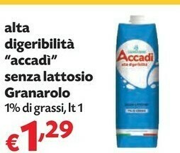 Pam Granarolo Accadì Latte Alta Digeribilità Senza Lattosio offerta