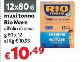 Pam Rio Mare Tonno All'Olio Di Oliva 960 G(ml) offerta