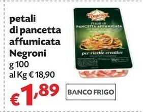 Pam Negroni Petali Di Pancetta Affumicata offerta