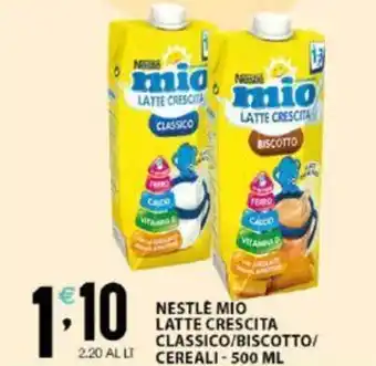 Sisa Nestlé Mio Latte Crescita Classico/Biscotto/Cereali 500 ml offerta