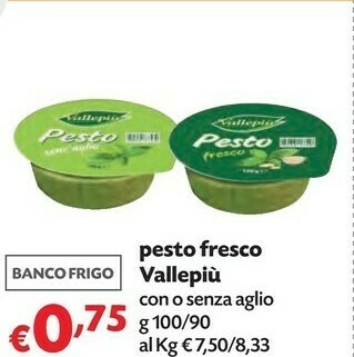 Pam Vallepiù Pesto Senza Aglio 90 G(ml) offerta
