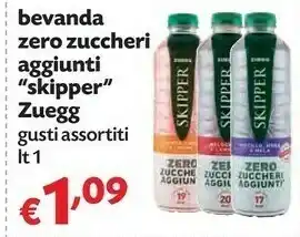 Pam Zuegg Bevanda Zero Zuccheri Aggiunti Skipper offerta