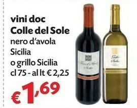 Pam Colle Del Sole Vini Doc offerta