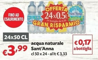 Pam Sant'anna Acqua Minerale Naturale offerta