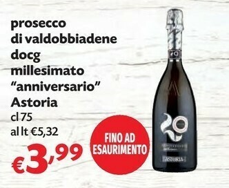 Pam Astoria Prosecco Di Valdobbiadene Docg offerta