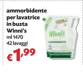Pam Winni's Ammorbidente Per Lavatrice In Busta offerta