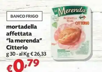 Pam Citterio Mortadella Regina 30 G(ml) offerta