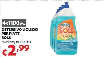 Pam Sole Detersivo Liquido Per Piatti offerta